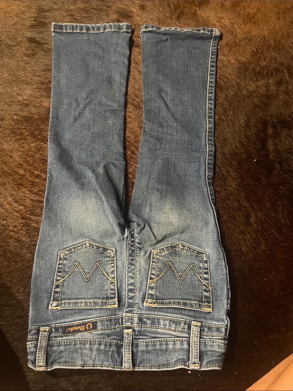Wrangler Kids Blue Denim Jeans with Contrast Stitching